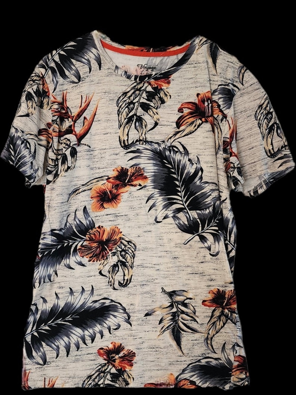 Vacation-Ready Cream Floral Short Sleeve Tee by Craft & Flow